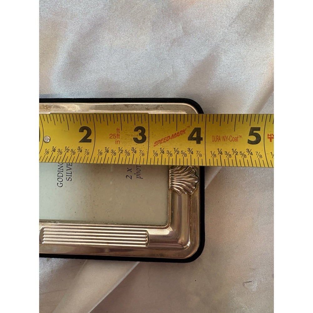 Vintage Godinger Silver Plated 2" x 3" Standing/Hanging Dainty Picture Frame - Picture 4 of 5